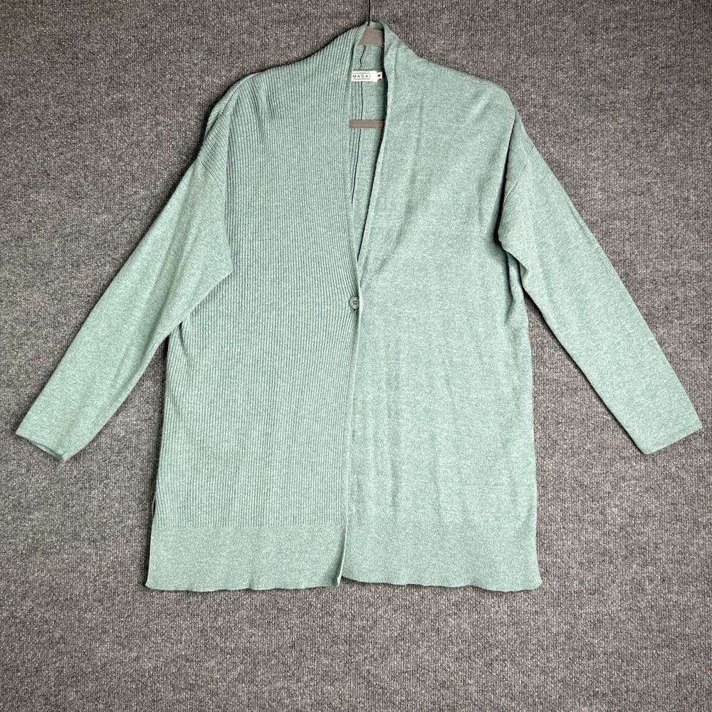 Masai Ribbed Knit Cardigan Single Button Size‎ Medium Viscose